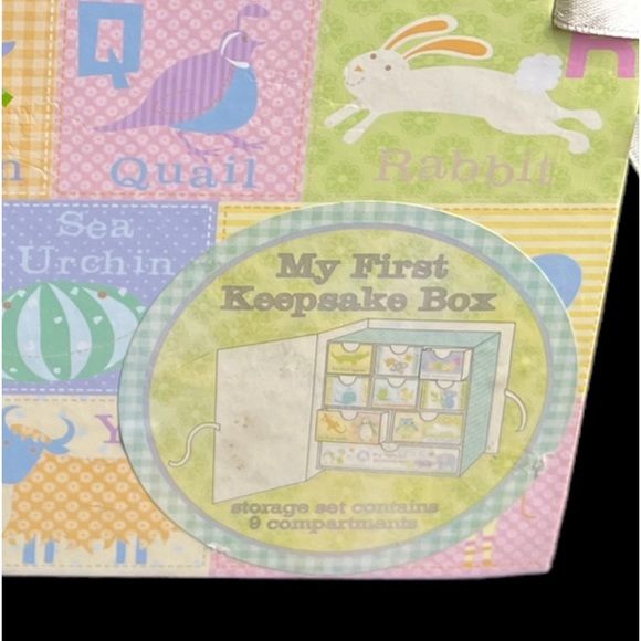 Baby’s “My First Keepsake Box” with 9 Individual Compartments - Picture 5 of 10